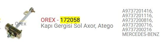 KAPI GERGISI AXOR-ATEGO SOL 973 720 0216-0716-0816-1116-1416